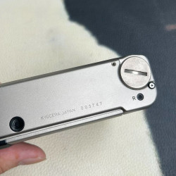 Silver Metal Battery Cover for Contax T2 | CNC-Milled Aluminum | Mirror Polish Finish | OEM Replacement