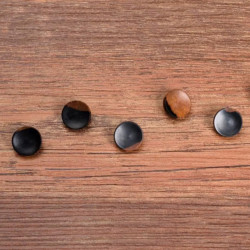 Sandalwood Wood Shutter Release Button – Handcrafted for Vintage Cameras (Brone Brass Base, Tapered Thread)