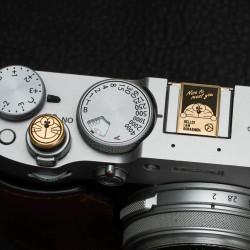 Doraemon Shutter Button & Hot Shoe Cover – Brass, CNC Machined, Hand-Polished (Threaded & Stick-On Versions)