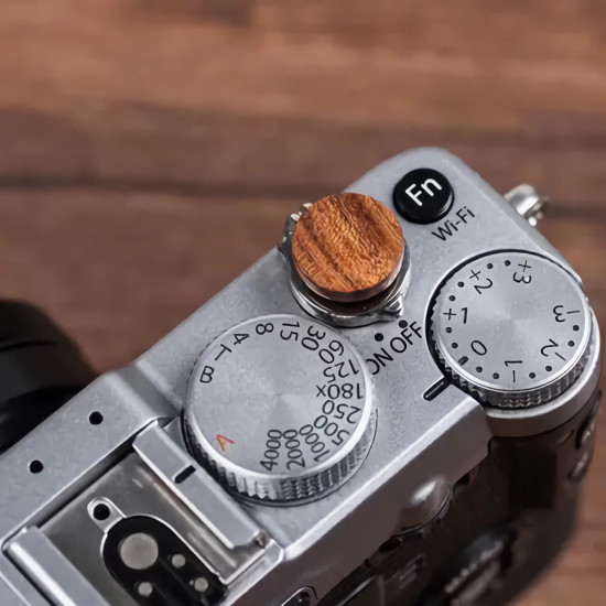Sandalwood Wood Shutter Release Button – Handcrafted for Vintage Cameras (Brone Brass Base, Tapered Thread) Sandalwood Wood Shutter Release Button – Handcrafted for Vintage Cameras (Brone Brass Base, Tapered Thread)