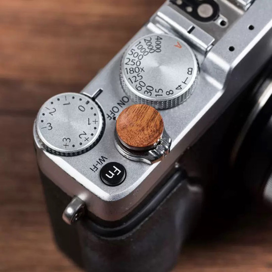 Sandalwood Wood Shutter Release Button – Handcrafted for Vintage Cameras (Brone Brass Base, Tapered Thread) Sandalwood Wood Shutter Release Button – Handcrafted for Vintage Cameras (Brone Brass Base, Tapered Thread)