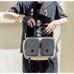 Camera Shoulder Bag Compact Camera Case, Small Waterproof Camera Messenger Bag with Tripod Holder, Travel Photography Bag for Canon, Nikon, Sony, Fuji DSLR/SLR/Mirrorless Camera, Lens
