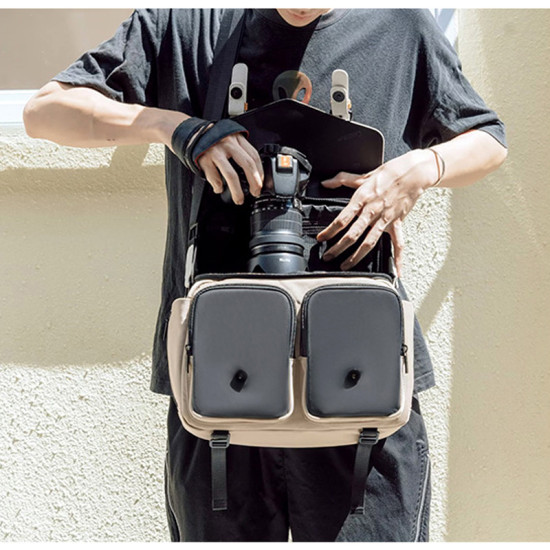 Camera Shoulder Bag Compact Camera Case, Small Waterproof Camera Messenger Bag with Tripod Holder, Travel Photography Bag for Canon, Nikon, Sony, Fuji DSLR/SLR/Mirrorless Camera, Lens Camera Shoulder Bag Compact Camera Case, Small Waterproof Camera Messenger Bag with Tripod Holder, Travel Photography Bag for Canon, Nikon, Sony, Fuji DSLR/SLR/Mirrorless Camera, Lens