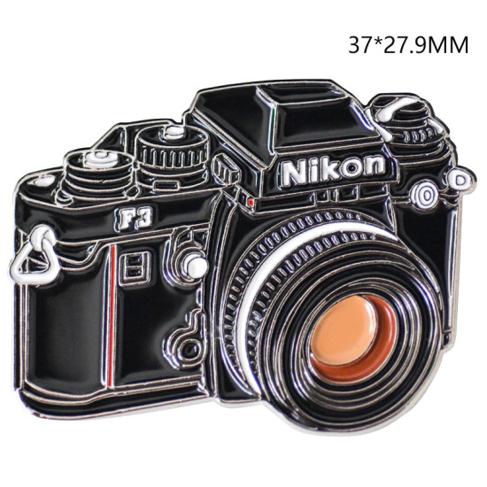 Nikon F3 fiml camera pin vintage camera metal badge Nikon F3 fiml camera pin vintage camera metal badge