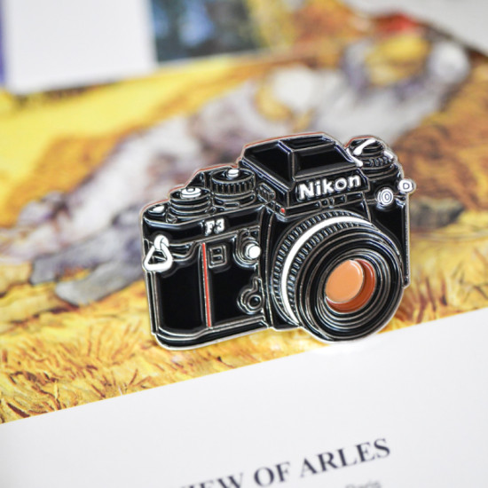 Nikon F3 fiml camera pin vintage camera metal badge Nikon F3 fiml camera pin vintage camera metal badge