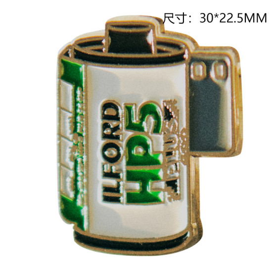 HP5 film pin vintage camera metal badge HP5 film pin vintage camera metal badge