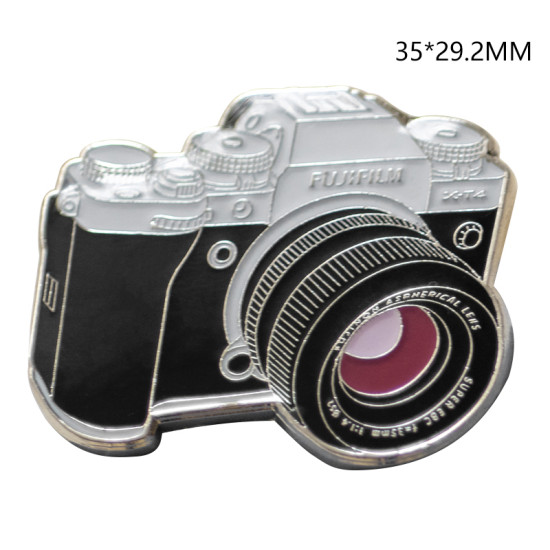 Fujifilm XT-3 fiml camera pin vintage camera metal badge Fujifilm XT-3 fiml camera pin vintage camera metal badge