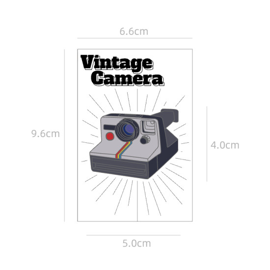 Polaroid camera pin sticker vintage sticker Polaroid camera pin sticker vintage sticker